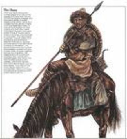 Huns invade northern India