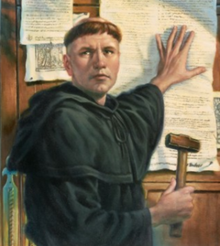 Martin Luther posts 95 Theses