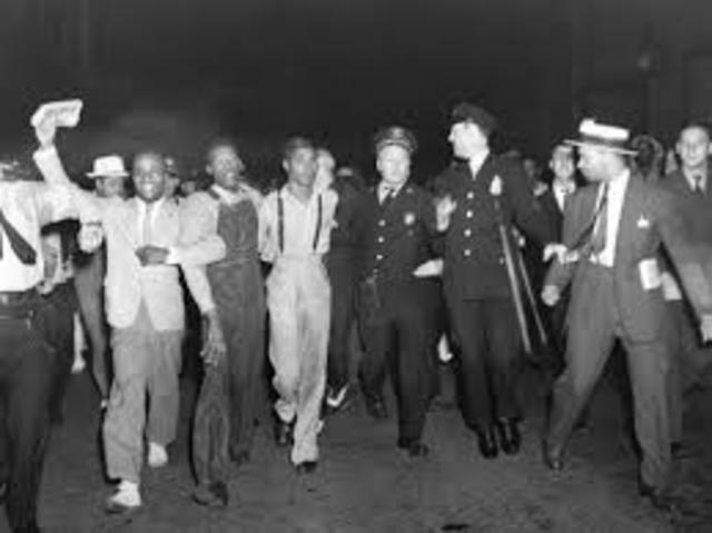 Olen Montgomery, Ozie Powell, Willie Roberson, Eugene Williams, and Andy Wright