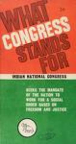 First general elections; Congress government comes to power