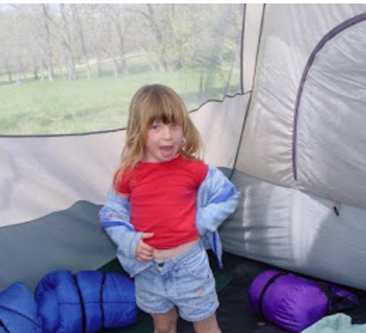 Fui acampar por la primera vez.