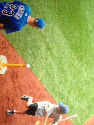 Estuve en el campo de los Mets antes de un partido de béisbol.