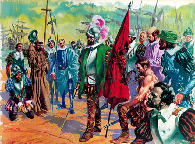 Hernan Cortes Arrives in Mexico