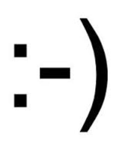 The first emoticon :-)