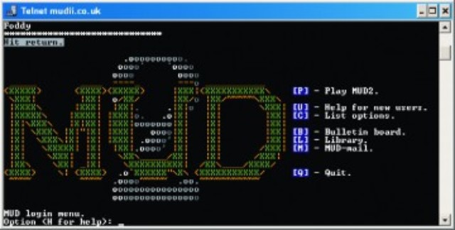 MUD – The earliest form of multiplayer games was debuted
