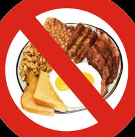 Esta manana, Yo no comi ningun desayuno porque me desperte tarde.