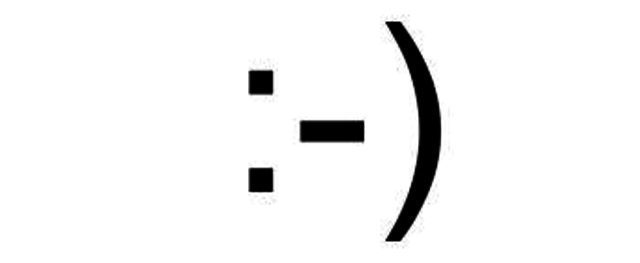 The first emoticon :-)