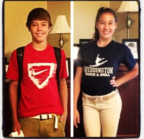 Fui a la primero dia de Weddington High School en 2013