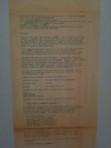 Email was first developed