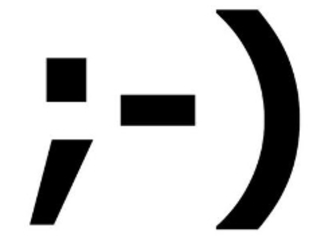 The first emoticon :-)