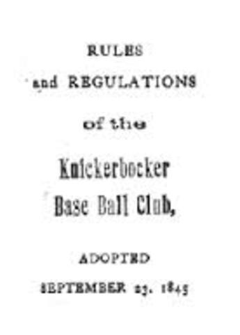Knickerbocker Rules