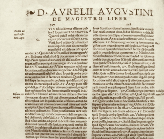 San agustín publica su obra llamada De Magistro