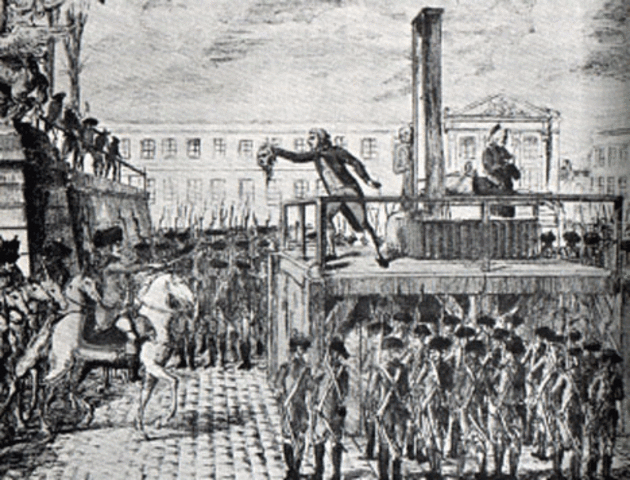 Louis XVI is sentenced to the guillotine