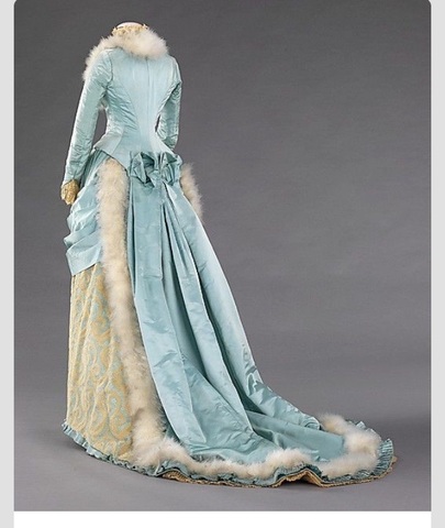 Feathery evening dress