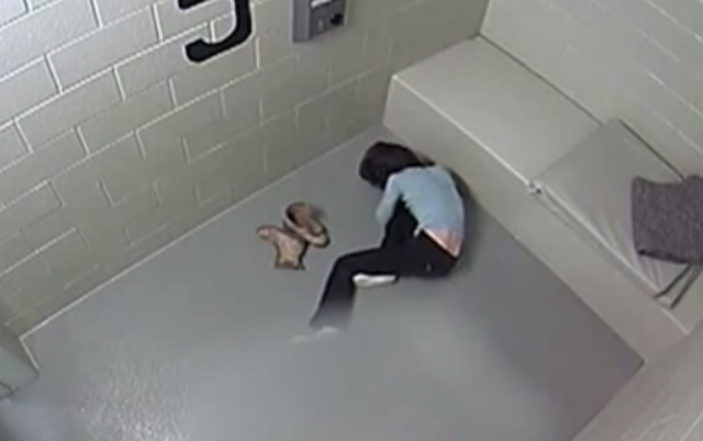 Surveillance video of Cassandra Feuerstein’s arrest