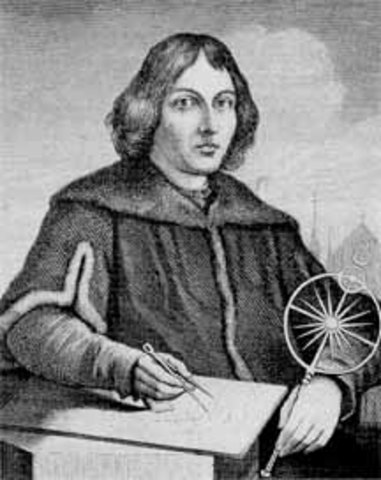 Copernicus publishes heliocentric theory