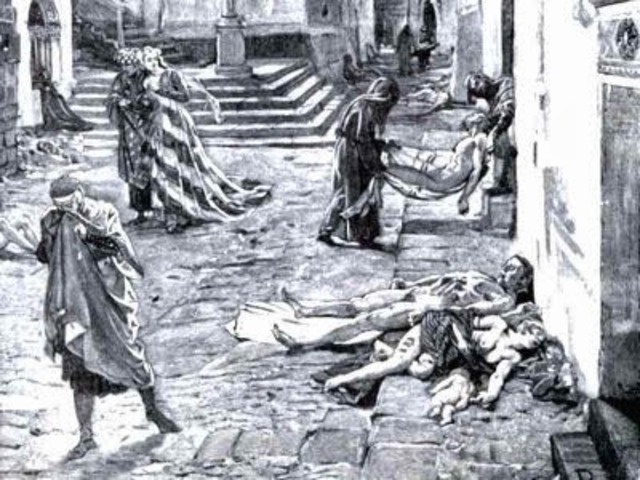 Black death begins in europe