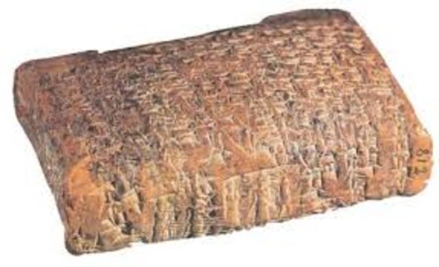 Escriptura sobre tauletes de fang. S.VIII a.C