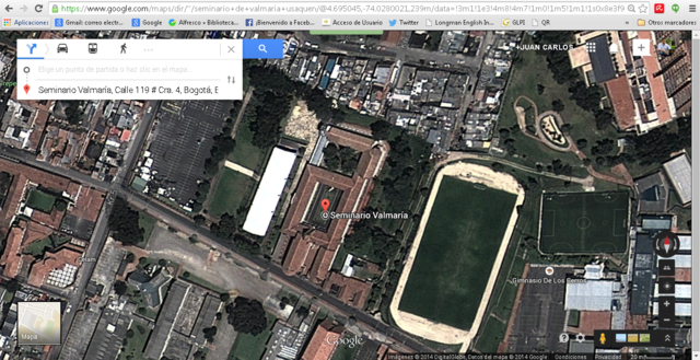 Ingresó al Seminario de Valmaría en Usaquén (fecha estimada 1950).  Después de concluir sus estudios de bachillerato, ingresó al seminario Valmaría en la localiad de Usaquén - Bogotá D.C