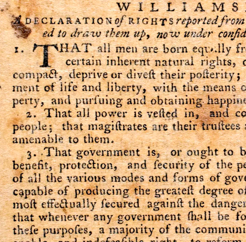 Declaration of the Rights of men and of the citizens