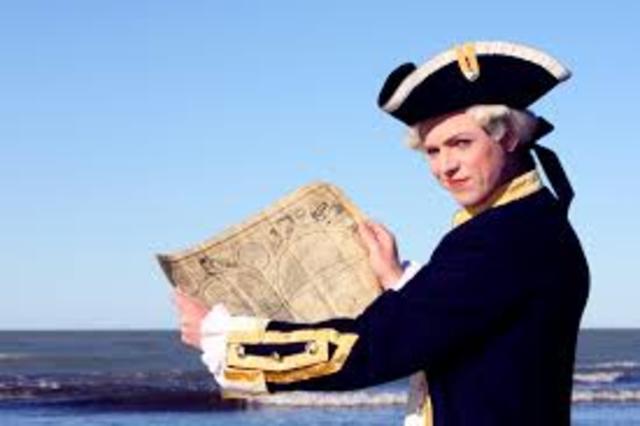 captain cook arived for the first time