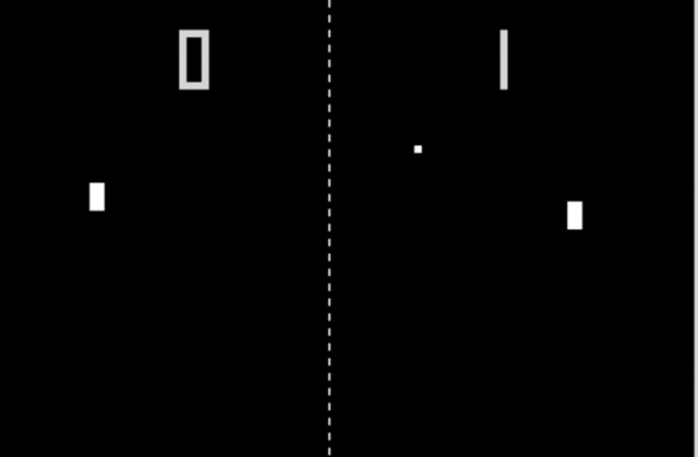 “PONG”, primer videojoc comercialitzat, creat per Atari.