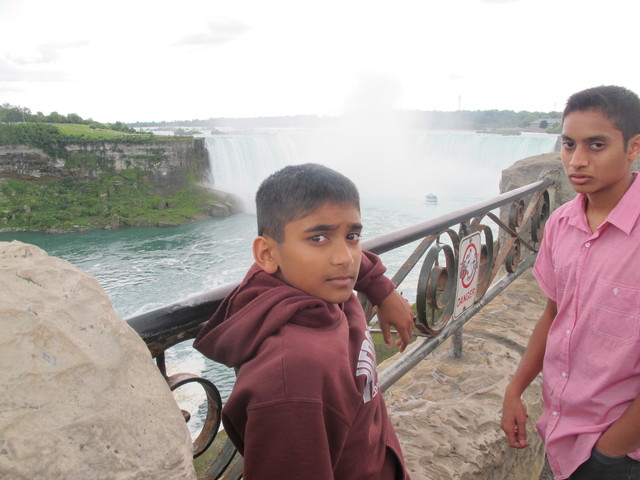 Us loooking at the Niagara Falls