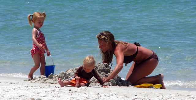 Mi y mi familia fuimos a la playa en 2004.