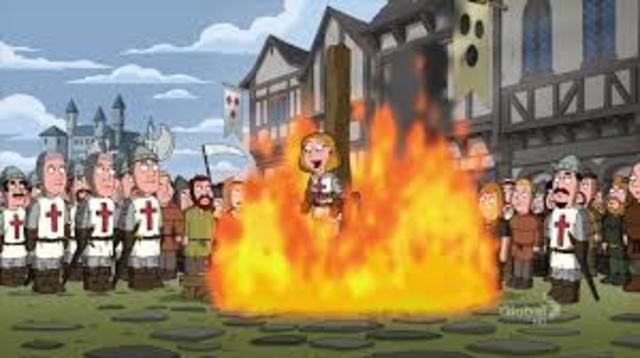 Joan of  Arc burned at the Stake