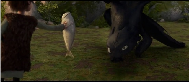 Hiccup befriends the dragon