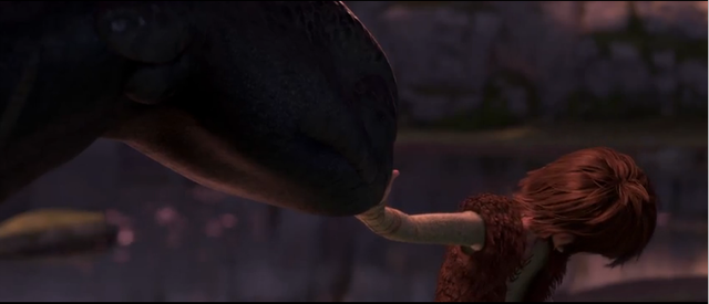 Hiccup begins to learn how to train the dragon