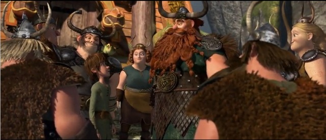 The vikings accept dragons and are proud of Hiccup