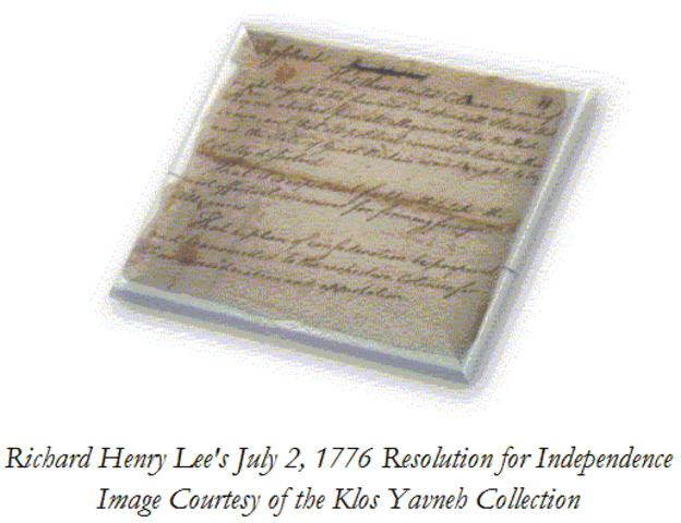 Lee Resolution Adopted And Consideration of Dec Of Indpendence