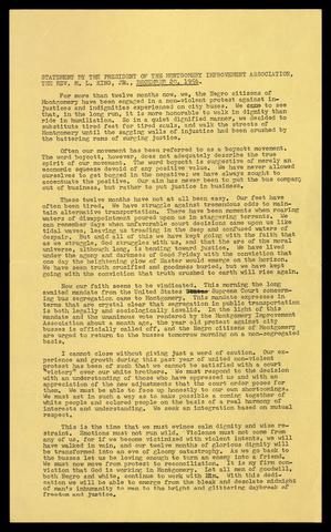 The MIA Collapses and Abandons the Montgomery Bus Boycott