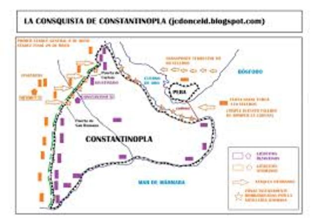 Los turcos conquistan Constantinopla