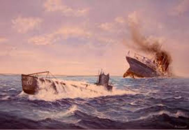 Lusitania sunk