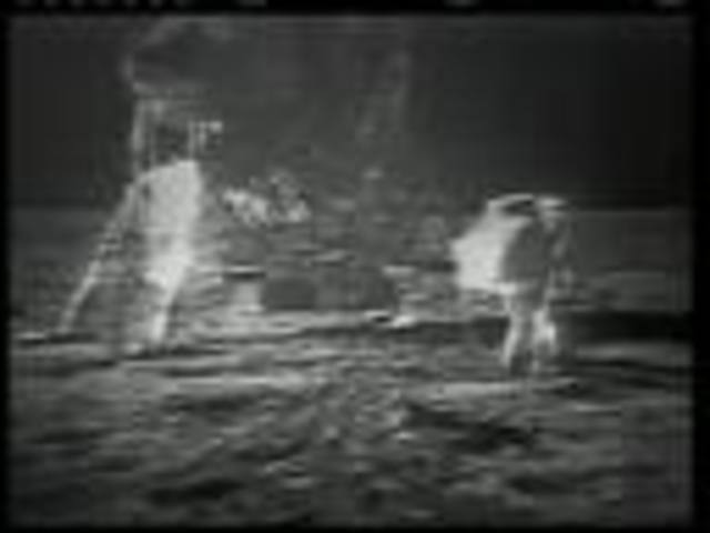 First words from surface of the moon