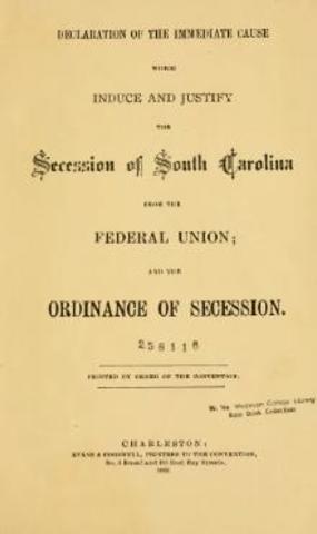 South Carolina Secedes