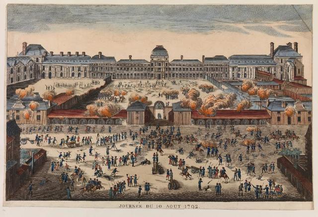 Storming of Tulleries Palace and King is arrested