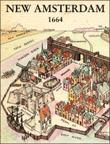 Founding of New York (Made English colony in 1664) (Middle colony)