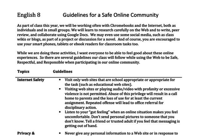 Intro Classroom Tech Guidelines