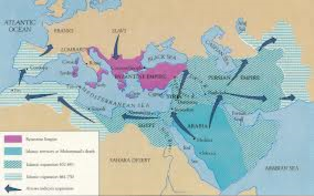 Islamic Conquests Take Parts of the Byzantine Territory
