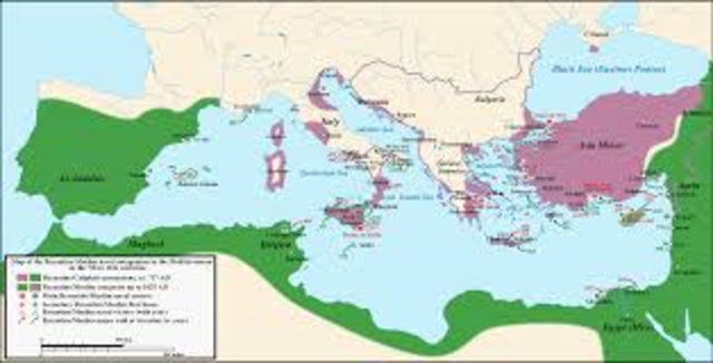 Islamic Conquests Parts of the Byzantine Territory