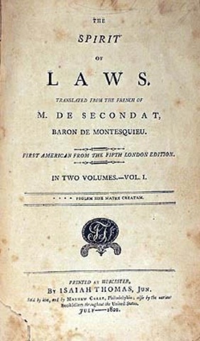 Publication of The Spirit of the Laws