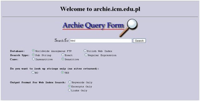 Archie the first search engine