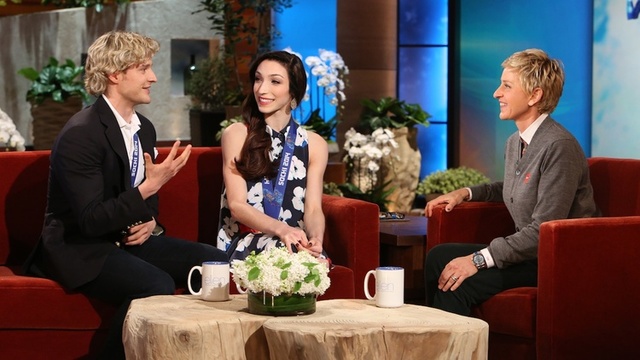 Meryl Davis and Charlie White where on Ellen.