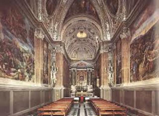 Michelangelo begins painting Sistine Chapel