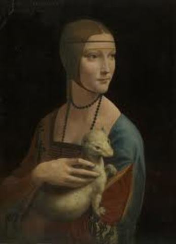 Paints "lady with and ermine"