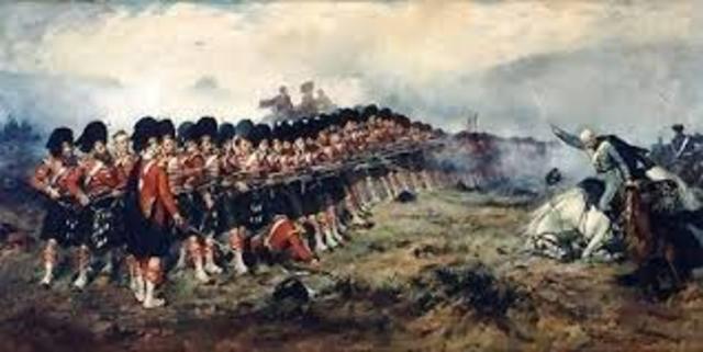 Napoleon defeated at Waterloo