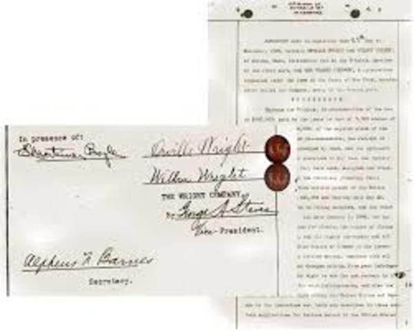 The wright company becomes incorporated with a capitalization of $1,000,000.